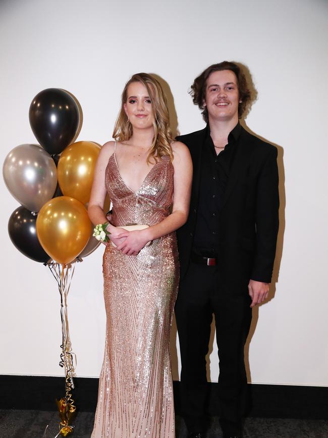 Riley Spaninks and Maddie Hinds at Trinity Lutheran College formal at Gold Coast Convention and Exhibition Centre. Photograph : Jason O'Brien