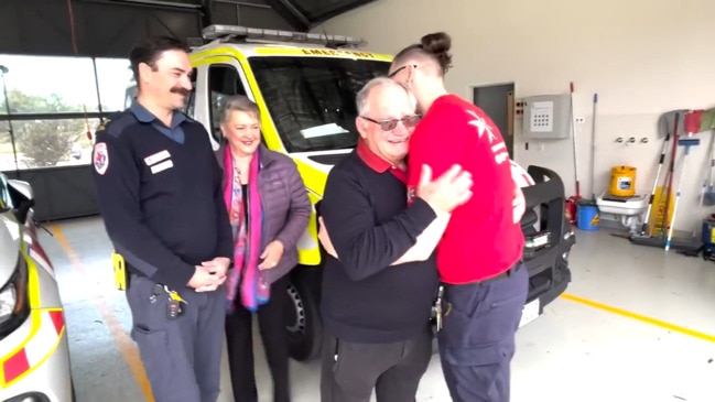 St Leonards man's emotional thank you to paramedics who saved his life