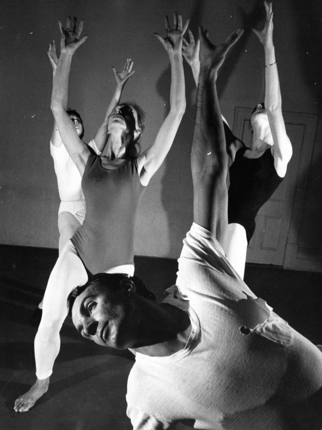 Dalman (second from left) in a production of Grizzly Bear held in 1966. Picture: Pat Crowe