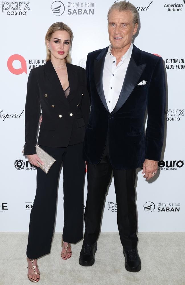 Action hero Dolph Lundgren 67 is now married to Emma Krokdal, in her late 20s. Picture: Phillip Faraone/Getty