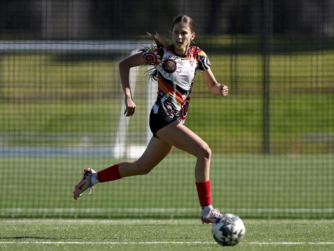 Kealah Boldery. Picture: Michael Gorton. U16 Girls NAIDOC Cup at Lake Macquarie Regional Football Facility.