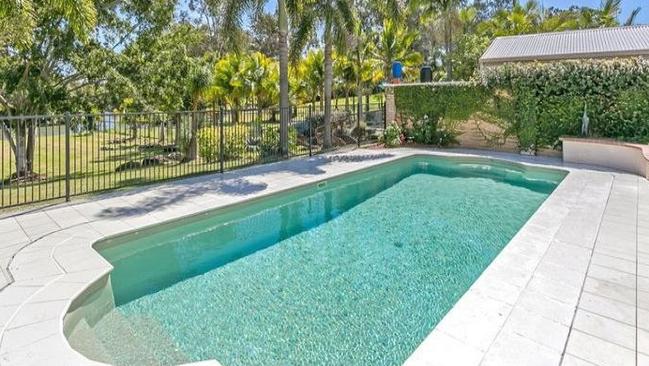 The pool at Sophie’s luxury mansion.