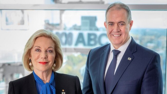 Ita Buttrose, chair of ABC and David Anderson, managing director of ABC. Picture: ABC