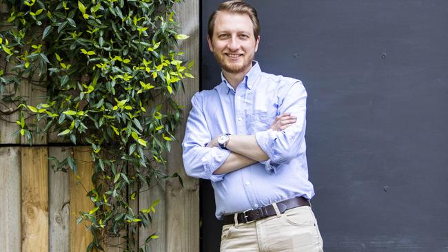 Senator James Paterson near his home in Melbourne. Picture: Aaron Francis