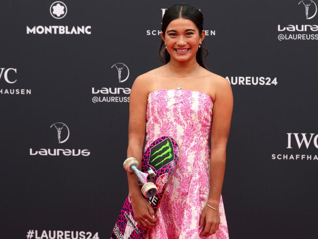 MADRID, SPAIN - APRIL 22: Arisa Trew arrives at the Laureus World Sports Awards at GalerÃÂ­a De Cristal on April 22, 2024 in Madrid, Spain. (Photo by Angel Martinez/Getty Images for Laureus)