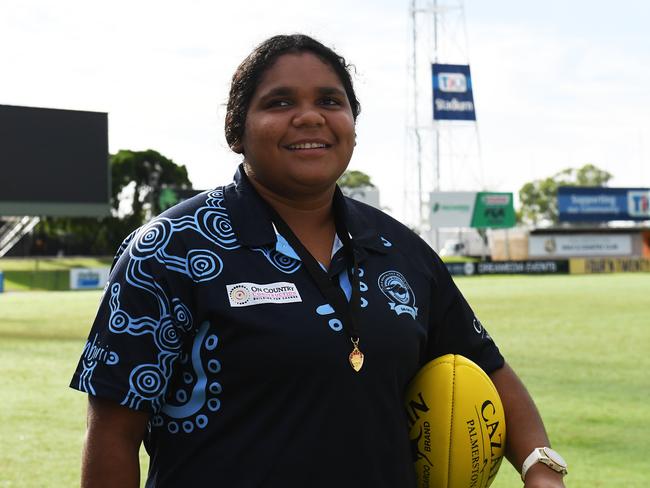 Darwin Buffette Molly Althouse is a standout in both footy and basketball. Picture: (A)manda Parkinson