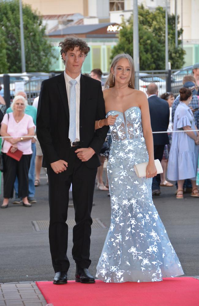 Toowoomba school formals. At the 2023 St Ursula's College formal is graduate Sarah Draheim with her partner. Picture: Rhylea Millar