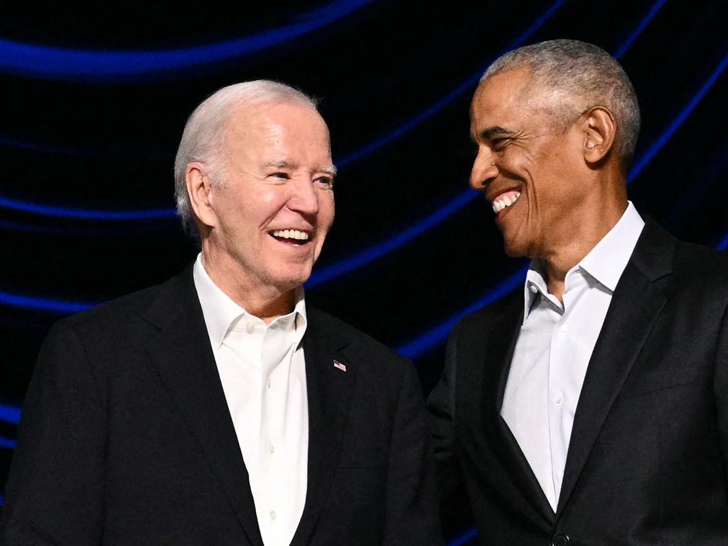 US President Joe Biden and former US President Barack Obama. Mr Obama is yet to support the campaign of Kamala Harris.