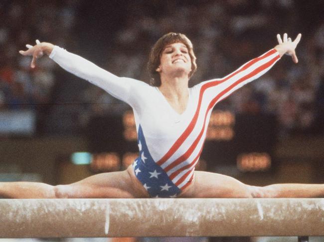 * Credit: Popperfoto * 1984 Olympic Games. Los Angeles Olympics. Mary Lou Retton. USA. Gymastics