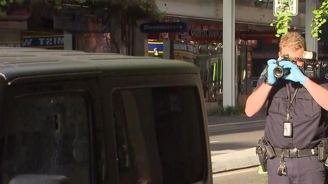 A man has been arrested after allegedly smashing multiple car windows on Rundle St in the CBD overnight. Picture: 7NEWS