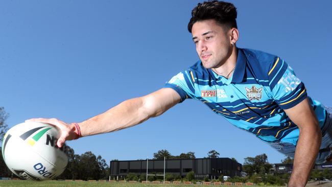 Former Storm and Rabbitohs squad member Jesse Arthars has signed with the Titans for a year. Photo by Richard Gosling