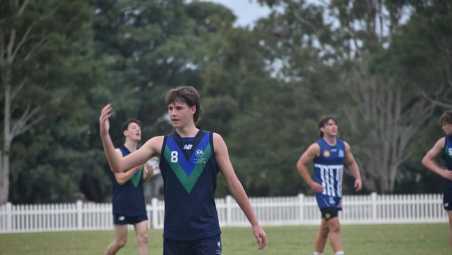 AIC First XVIII AFL footy game between Ambrose Treacy College and St Edmund's College. Wednesday March 8. Picture, Nick Tucker.