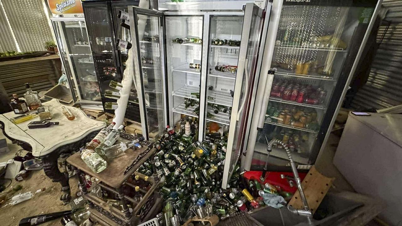 The inside of a building damaged is seen in Port Vila, Vanuatu, following a powerful earthquake Tuesday, Dec. 17, 2024. (Tim Cutler via AP)