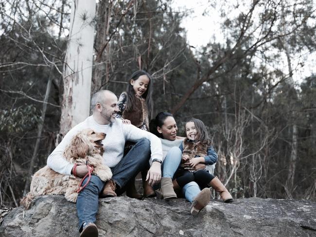 Ms Ramos with her family. She has been a photographer for over 15 years and recently relocated her studio to Lane Cove. Picture: Supplied