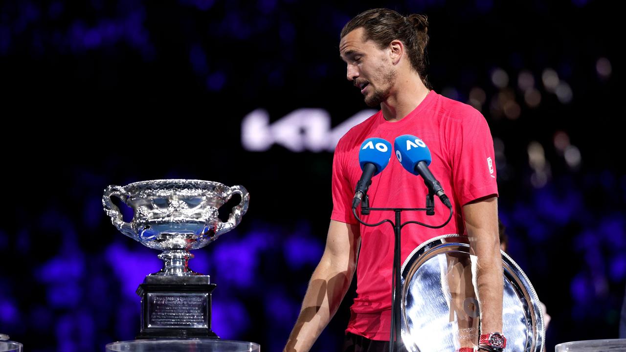 So close yet so far for Zverev. (Photo by Martin KEEP / AFP)