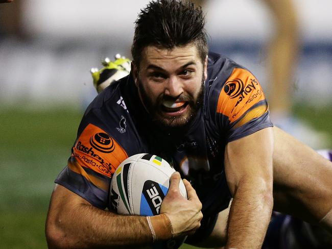 Tigers James Tedesco during the Wests Tigers v Melbourne Storm rugby league game at Leichhardt Oval, Sydney. Pic Brett Costello