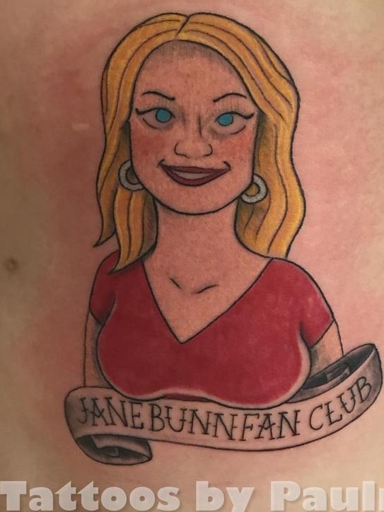 A Geelong tattoo artist has given someone a Jane Bunn tattoo