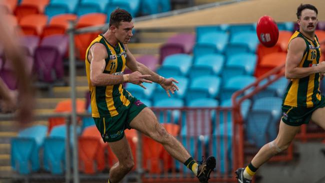 Matt Ryan in the Southern Districts vs PINT 2023-24 NTFL men's elimination final. Picture: Pema Tamang Pakhrin