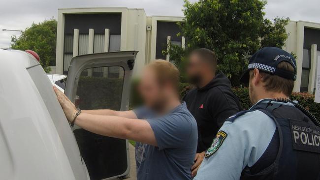 Strike Force Bagster detectives arrest Christiaan De Freitas at Kellyville. Picture: NSW Police