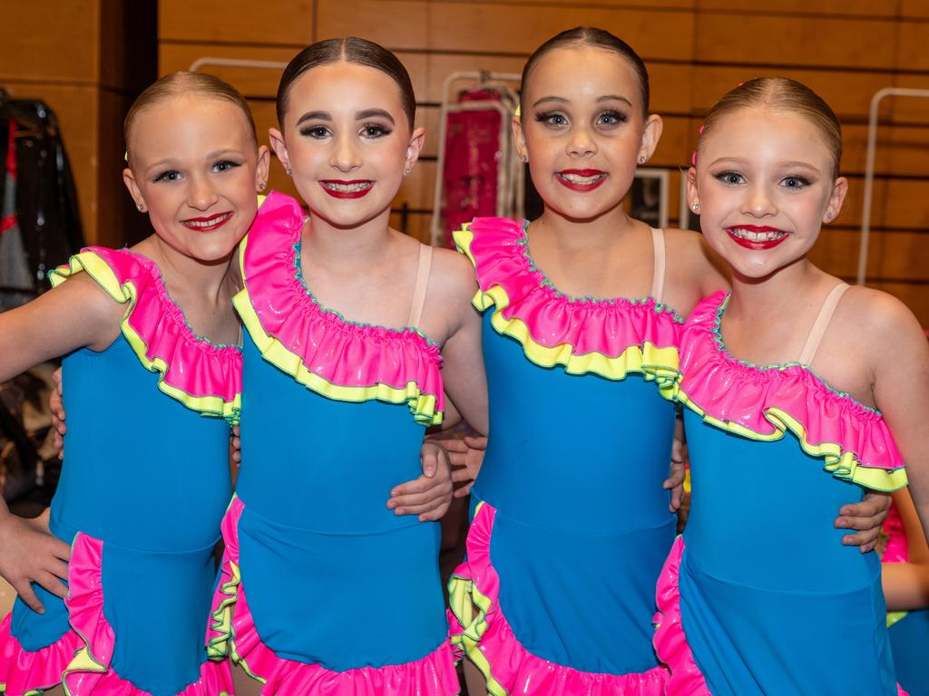 Lylah Vaccaneo, Scarlett Lee, Rylie Jack and Aaliyah Neeve at the 76th Mackay Eisteddfod Monday 2 October 2023 Picture: Michaela Harlow