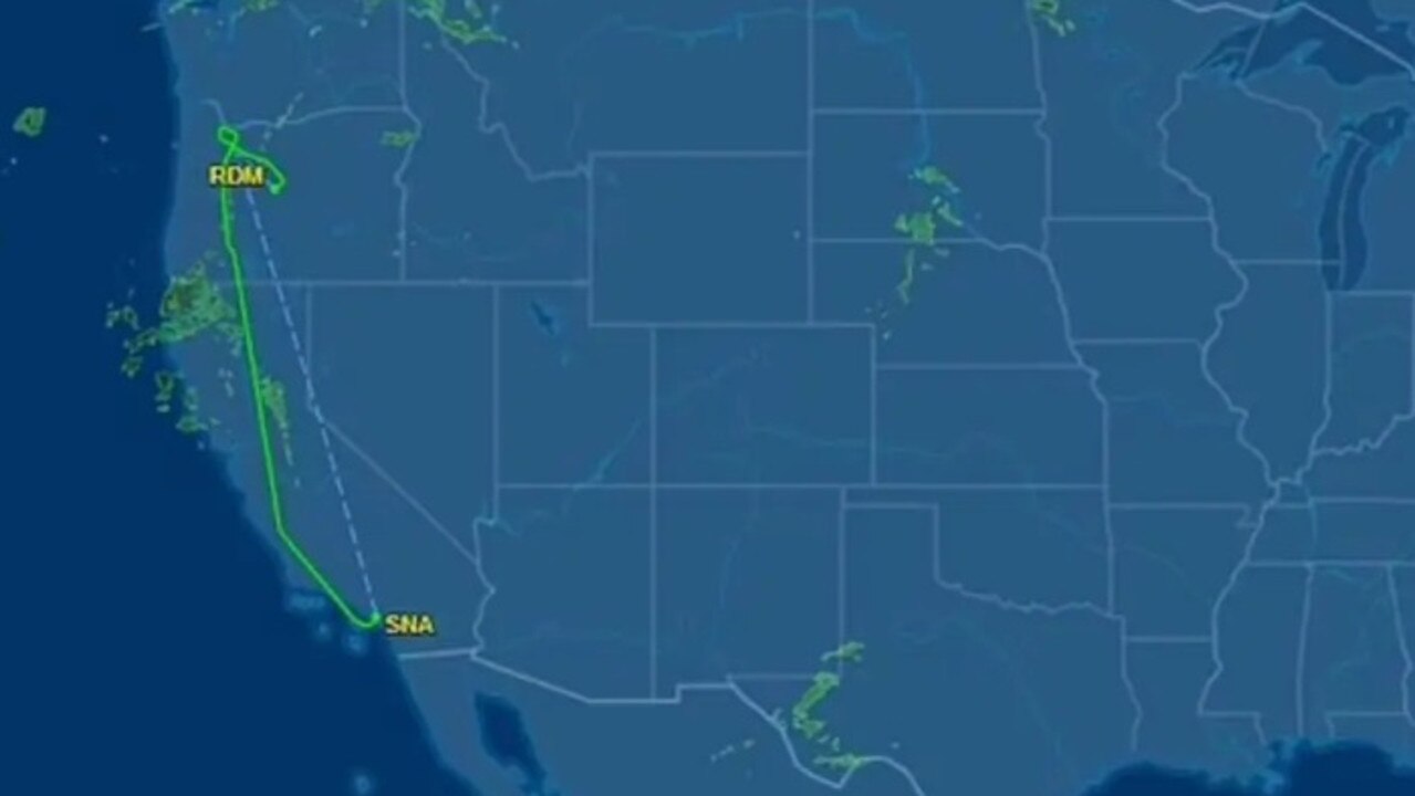 Horizon Air Flight 2059 was diverted to Portland International Airport while en route to San Francisco after the incident. Picture: FlightAware