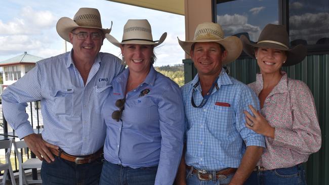 Comet's Don and Linda Tucker with Clermont's Chud and Laura Dennis at the 23rd annual Paradise Lagoons Campdraft on May 10, 2025.