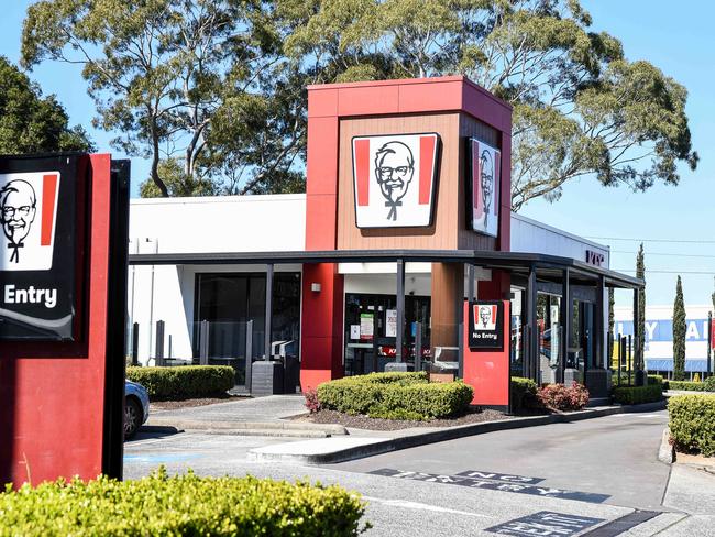 SYDNEY, AUSTRALIA - NewsWire Photos , Aug 17, 2021: A general view of a KFC restaurant at Punchbowl in Sydney.  Picture: NCA NewsWire / Flavio Brancaleone