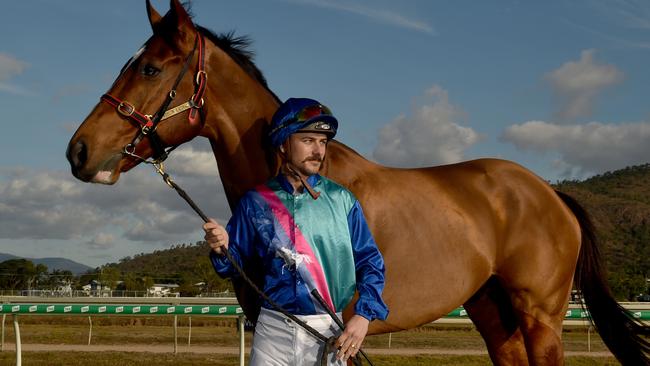 Jockey Ashley Butler with Unbiased at Cluden. Picture: Evan Morgan.