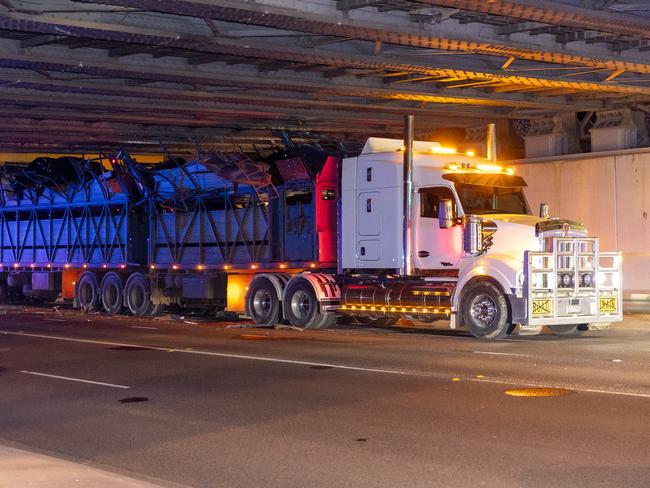 The driver is believed to have been travelling from NSW toward the city. Picture: Jake Nowakowski