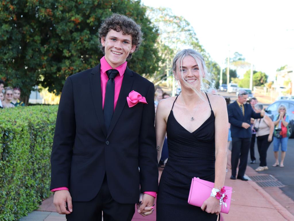 Emily Thompson and Joel Felgate at the 2023 Isis State High School formal. Image credit: Isis SHS.