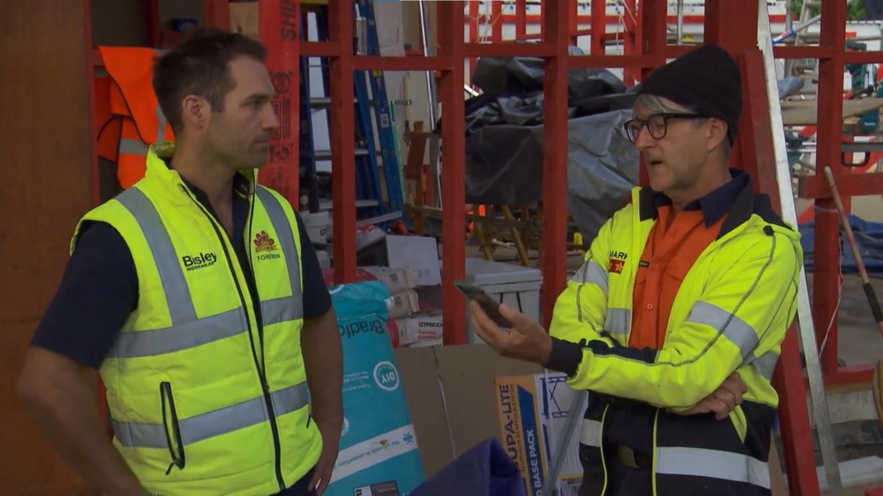 Dan accuses Mark of misleading him on his plaster orders. Picture: Supplied, Channel 9