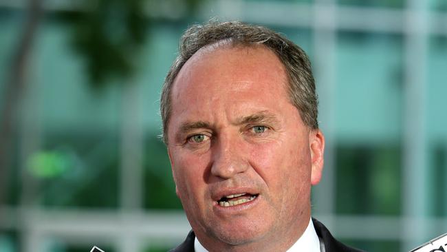 Agriculture Minister Barnaby Joyce says the govenment has a duty to respond to the berries Hepatitis A outbreak. Picture: Kym Smith