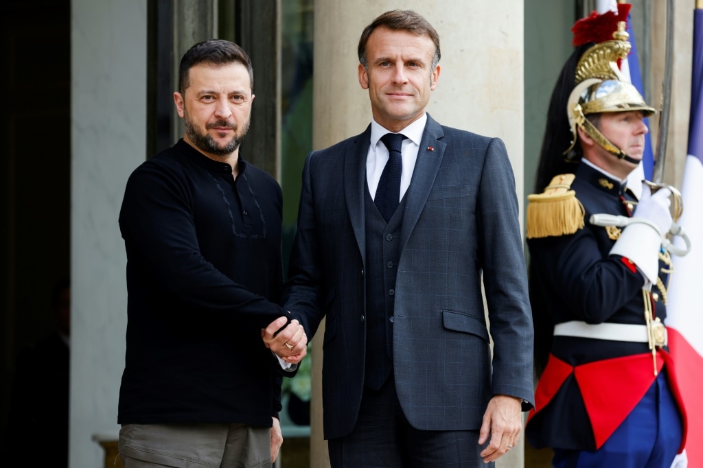 Ukrainian President Volodymyr Zelensky arrived in Paris from London, as part of a European tour aimed at securing aid before a crucial presidential election in the United States