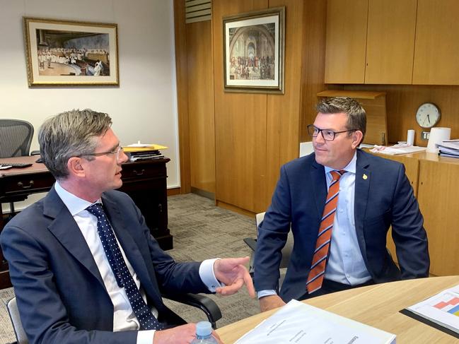 Dubbo MP Dugald Saunders (right) says he's been talking to NSW Treasurer Dominic Perrotet about the rehab need. Picture: Supplied