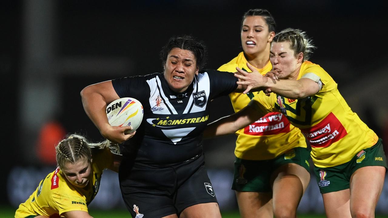 Amber Hall in action for New Zealand. Picture: Getty Images