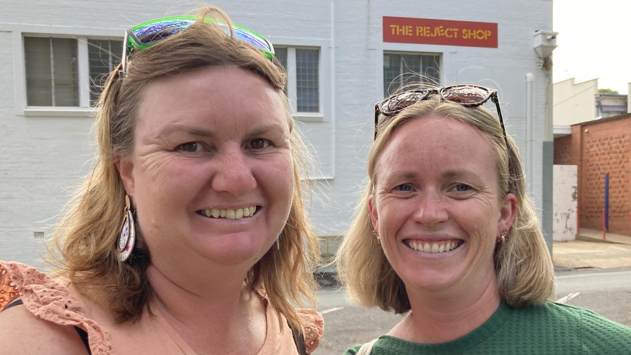 Lisa Rozynski and Carmel Billiam at the Gympie Anzac Day 2023 march and ceremonies.