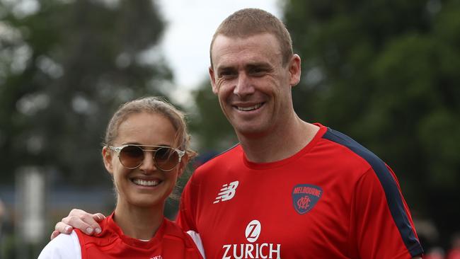 Two big names: Natalie Portman and Simon Goodwin. Photo: Robert Cianflone/Getty Images