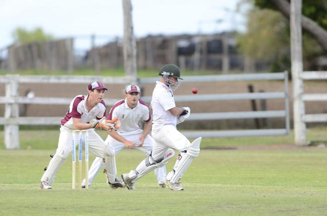 Westlawn captain Pat Vidler pads away in the Clarence River Cricket Association GDSC Premier League match between Brothers and Westlawn at Ulmarra Showground on Saturday, 24th of October, 2015. Photo Bill North / Daily Examiner. Picture: Bill North