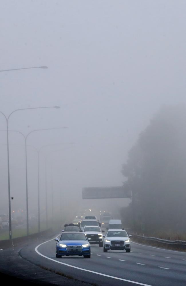 The fog did not only cause delays in the air but also on major roads in and around the city. Picture: NCA Newswire / Scott Powick