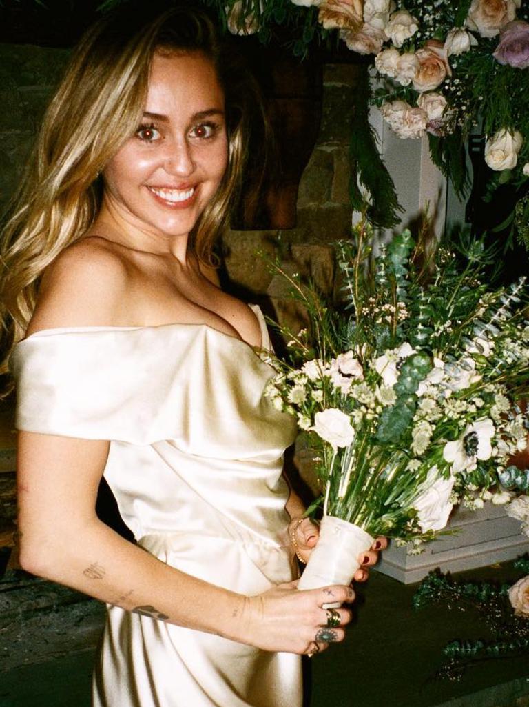 Miley Cyrus on her wedding day. Picture: Instagram