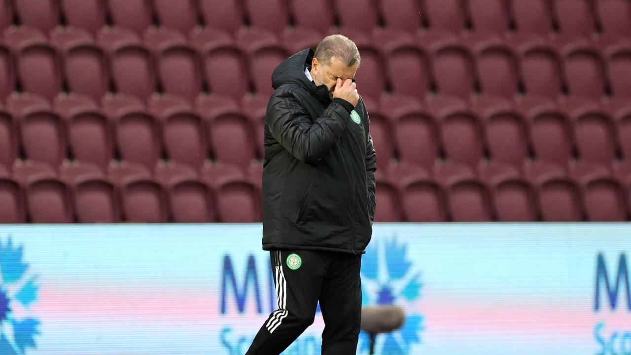 Ange Postecoglou’s Celtic have been beaten by Rangers. Picture: Steve Welsh/Getty Images