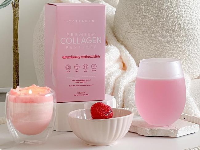 Strawberry Watermelon Collagen Powder. Picture: Instagram/@stylingmyinterior
