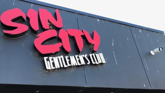 The security camera at the front of Sin City Gentlemen's Club captured the bouncers attacking two ejected punters.