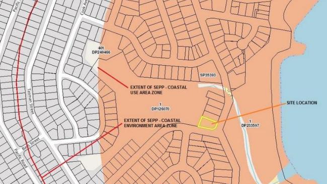 The location of the proposed Surf Beach apartment.