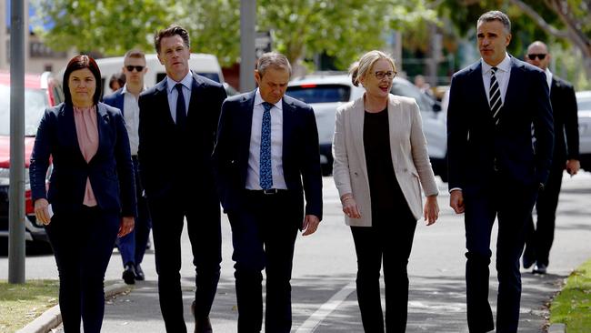 Chief Minister Natasha Fyles, NSW Premier Chris Minns, WA Premier Roger Cook, Victorian Premier Jacinta Allen, and SA Premier Peter Malinauskas. Picture: NCA NewsWire / Kelly Barnes