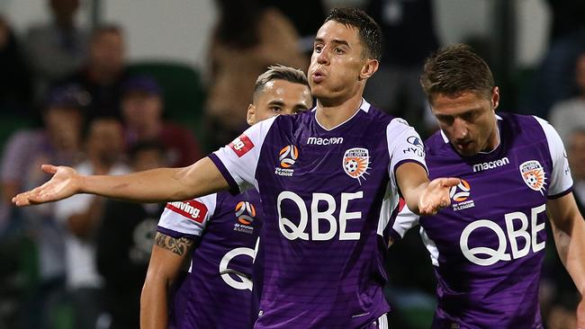 Perth Glory’s Chris Ikonomidis has impressed Socceroos coach Graham Arnold
