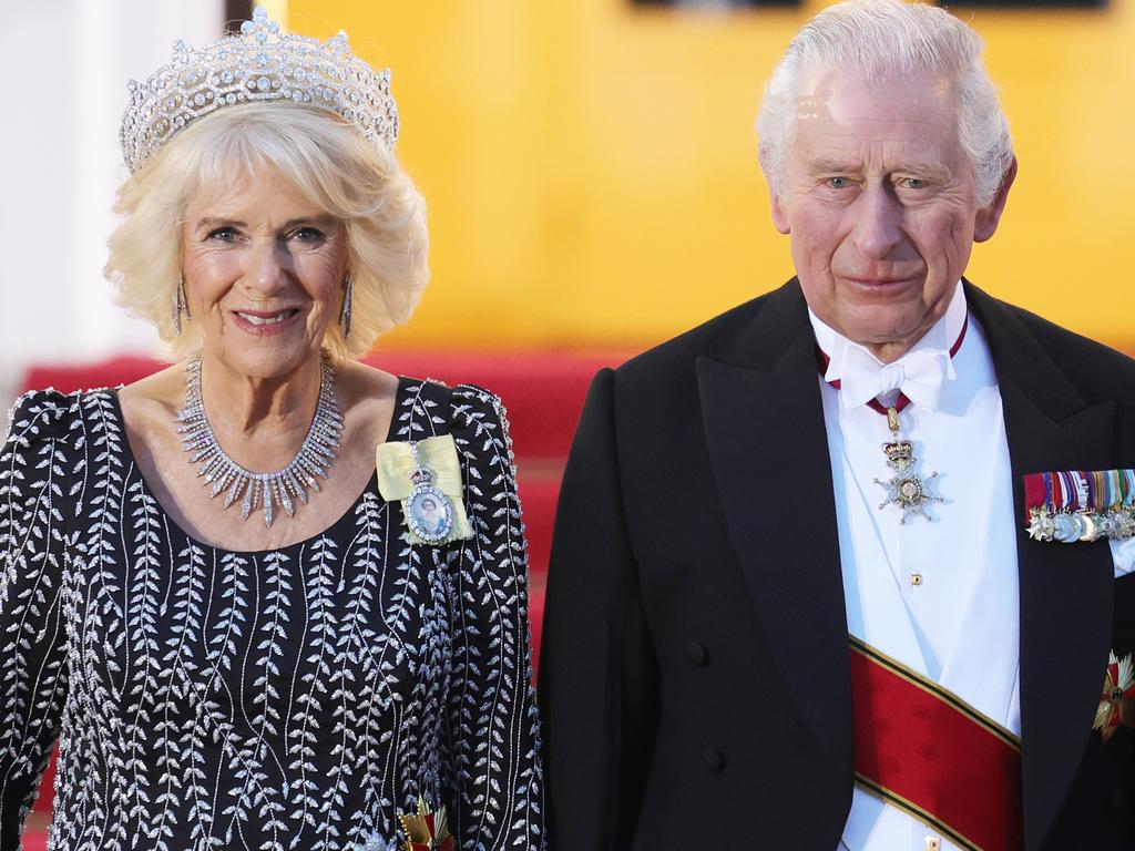 King Charles III and Camilla, Queen Consort arrive at Belleuvue Palace in Berlin. Picture: Getty Images