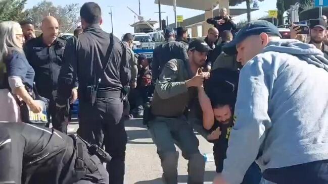 Israeli Police Carry Away Protesters Calling for Elections Outside ...