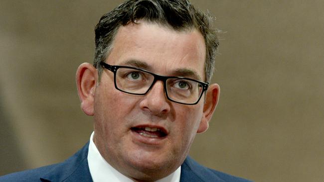 xMELBOURNE, AUSTRALIA - NewsWire Photos FEBRUARY 3, 2022: Victorian Premier Daniel Andrews speaks at a press conference at Treasury Place in Melbourne. Picture: NCA NewsWire / Andrew Henshaw