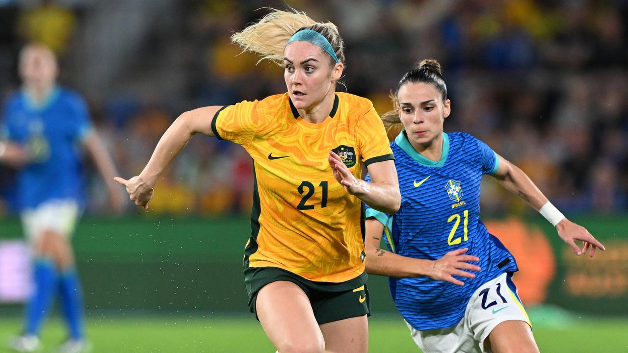 Ellie Carpenter has hinted at some new tactics to be deployed in the SheBelieves Cup. Picture: Getty